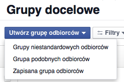 Reklama na Facebooku - grupy odbiorców.