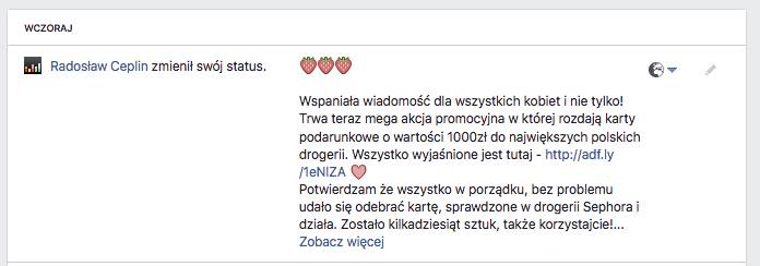 Wyłudzanie danych na Facebooku