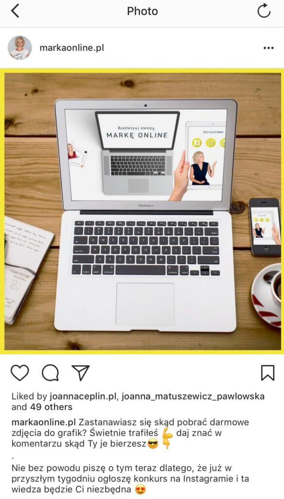 konkurs na instagramie